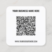 Uw QR code scaninfo aangepaste tekst Visitekaartje (Voorkant)