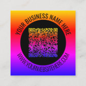 Uw QR code scaninfo aangepaste tekst Visitekaartje (Achterkant)