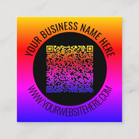 Uw QR code scaninfo aangepaste tekst Visitekaartje (Achterkant)