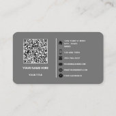 Uw QR code scaninfo aangepaste tekst Visitekaartje (Achterkant)
