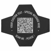 Uw QR code scaninfo aangepaste tekst Voetbal (Enkel)