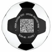 Uw QR code scaninfo aangepaste tekst Voetbal (Voorkant)