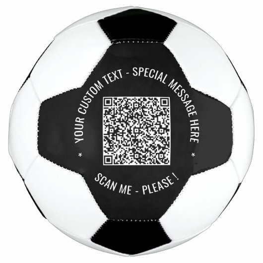 Uw QR code scaninfo aangepaste tekst Voetbal (Voorkant)