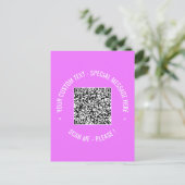 Uw QR code scaninfo aangepaste tekst Wenskaart Briefkaart (Staand voorkant)