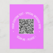 Uw QR code scaninfo aangepaste tekst Wenskaart Briefkaart (Voorkant)