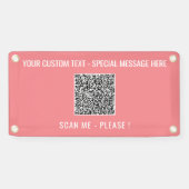 Uw QR-code scaninfo aangepaste tekstkleuren banner (Horizontaal)