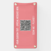 Uw QR-code scaninfo aangepaste tekstkleuren banner (Verticaal)