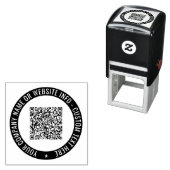Uw QR-code Scaninfo Aangepaste tekstkleurstempel Zelfinktende Stempel (In situ)