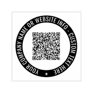 Uw QR-code Scaninfo Aangepaste tekstkleurstempel Zelfinktende Stempel