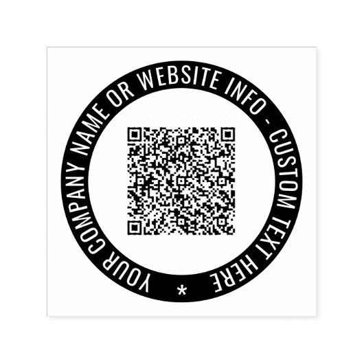 Uw QR-code Scaninfo Aangepaste tekstkleurstempel Zelfinktende Stempel (Design)