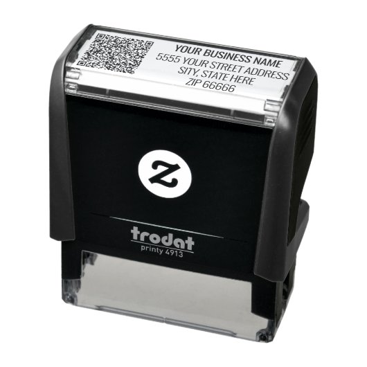 Uw QR-code scaninfo adres Zelfinkkend stempel (Product)