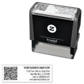 Uw QR-code scaninfo adres Zelfinkkend stempel (In situ)