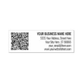 Uw QR-code scaninfo adres Zelfinkkend stempel (Design)