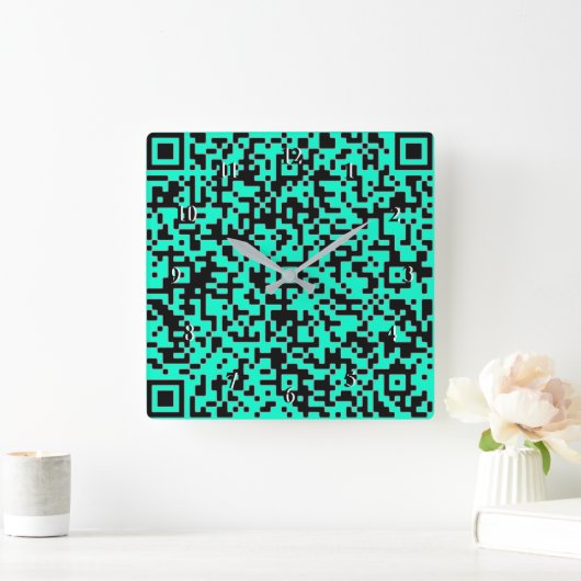 Uw QR-code scaninfo Blauwgroen klok - aangepaste k (Huis)