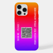 Uw QR-code scaninfo en aangepaste tekst iPhone hoe Hoesje (Achterkant)