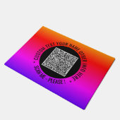 Uw QR-code scaninfo en aangepaste tekstdeurmat Deurmat (Schuin)