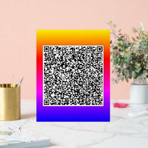 Uw QR-code scaninfo gepersonaliseerd acryl teken Bord