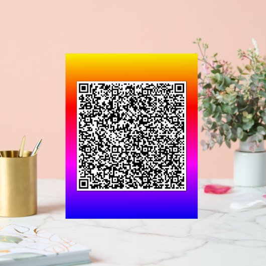 Uw QR-code scaninfo gepersonaliseerd acryl teken Bord (Huwelijk)