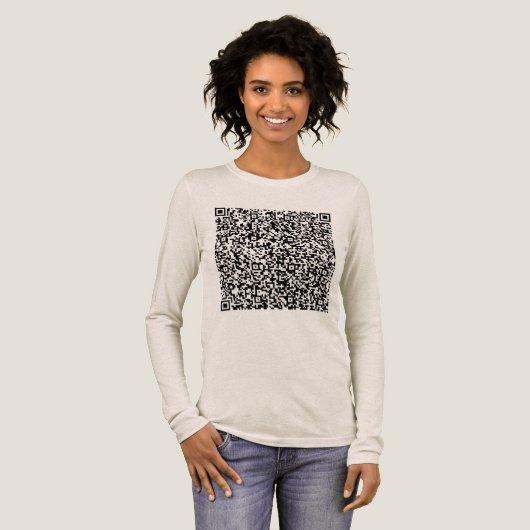 Uw QR-code scaninfo gepersonaliseerd grappig Tri-Blend Shirt (Voorkant)