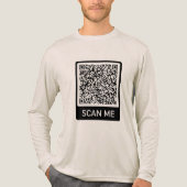 Uw QR-code scaninfo gepersonaliseerd grappig Tri-Blend Shirt (Voorkant volledig)