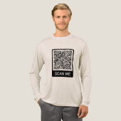 Uw QR-code scaninfo gepersonaliseerd grappig Tri-Blend Shirt (Voorkant)