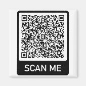 Uw QR-code scaninfo gepersonaliseerde magneet (Voorkant)