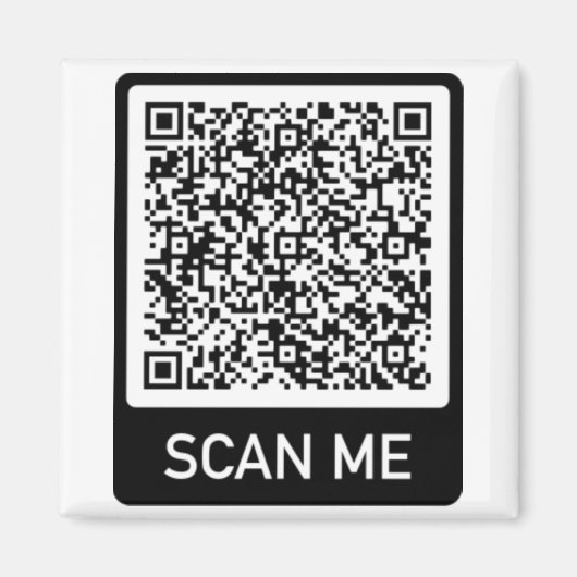Uw QR-code scaninfo gepersonaliseerde magneet (Voorkant)