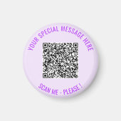 Uw QR code scaninfo gepersonaliseerde magneet cade (Voorkant)