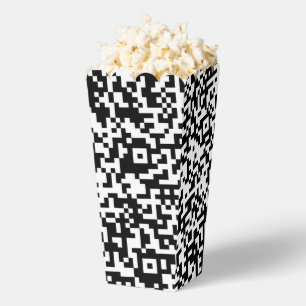 Uw QR-code scaninfo gepersonaliseerde popcorn box Bedankdoosjes