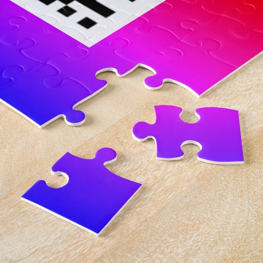 Uw QR-code scaninfo gepersonaliseerde puzzel (Zijkant)