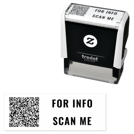 Uw QR-code scaninfo gepersonaliseerde stempel voor (In situ)