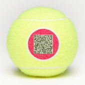 Uw QR-code scaninfo gepersonaliseerde tennisballen (Voorkant)