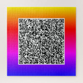 Uw QR-code scaninfo grappige puzzel cadeau (Verticaal)