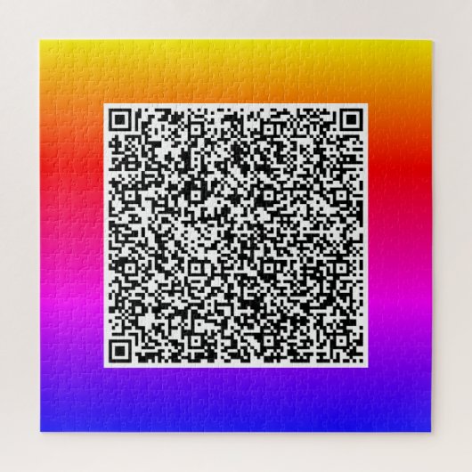 Uw QR-code scaninfo grappige puzzel cadeau (Verticaal)
