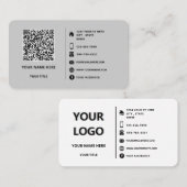 Uw QR code scaninfo Logo tekst Visitekaartje (Voorkant / Achterkant)