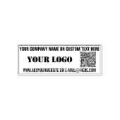 Uw QR-code scaninfo met logo aangepaste tekst stem Zelfinktende Stempel (Design)
