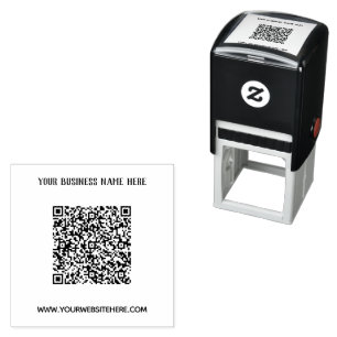 Uw QR-code scaninfo Naam Website Info Stempel