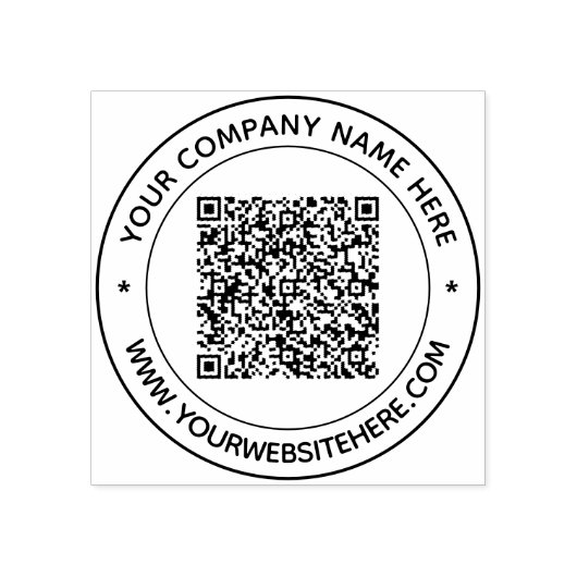 Uw QR-code Scaninfo Naam Website Stempel (Afrduk)