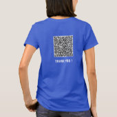 Uw QR-code Scaninfo Tekst Afspeelbaar T-shirt (Achterkant)
