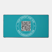 Uw QR-code scaninfo tekst en aangepaste kleuren Bureaumat (Voorkant)