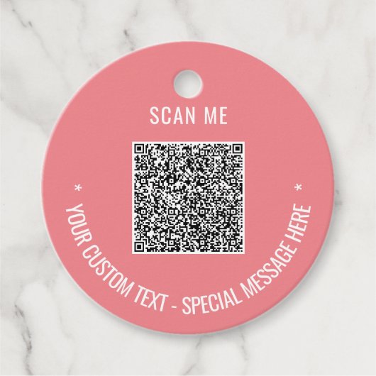 Uw QR-code Scaninfo Tekst- en kleurentabel Bedankjes Labels (Voorkant)