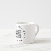 Uw QR code scaninfo tekst kleuren espresso Mok (Voorkant rechts)