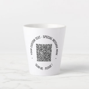 Uw QR code scaninfo tekst latte Mok