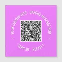 Uw QR code scaninfo tekst magnetisch Wenskaart