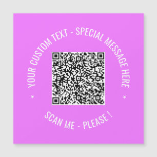 Uw QR code scaninfo tekst magnetisch Wenskaart
