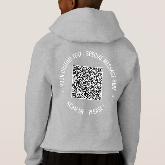 Uw QR-code Scaninfo Tekst Moderne toon (Achterkant)