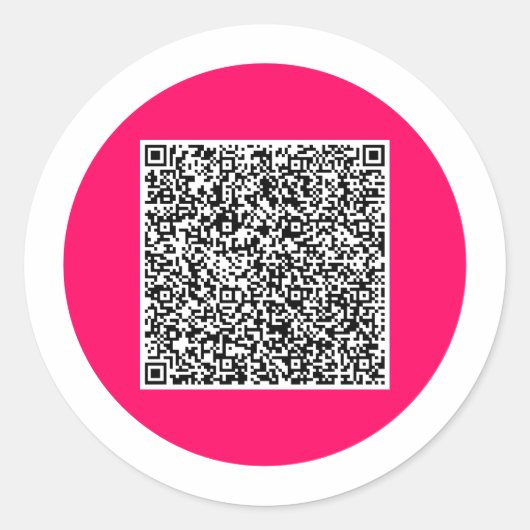 Uw QR-code Scaninformatie Gepersonaliseerde Sticke Ronde Sticker (Voorkant)