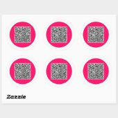 Uw QR-code Scaninformatie Gepersonaliseerde Sticke Ronde Sticker (Vel)