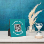 Uw QR-code Scannen Aangepaste tekst Plaque Kleuren Fotoplaat (Insitu)