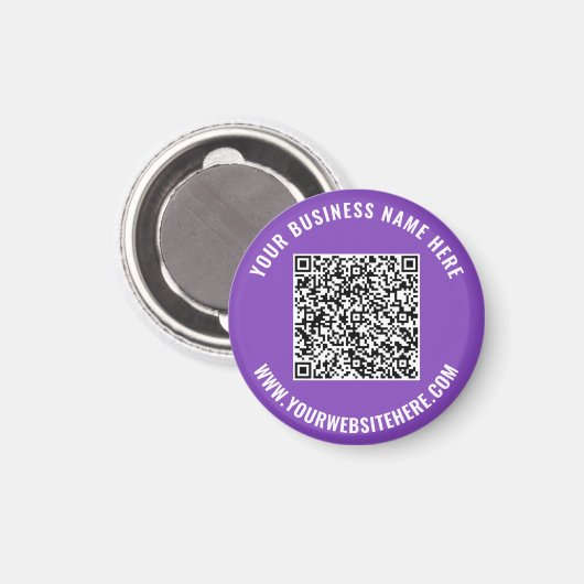 Uw QR-code Scannen Aangepaste tekst Promotiemagnet Magneet (Voorkant / Achterkant)